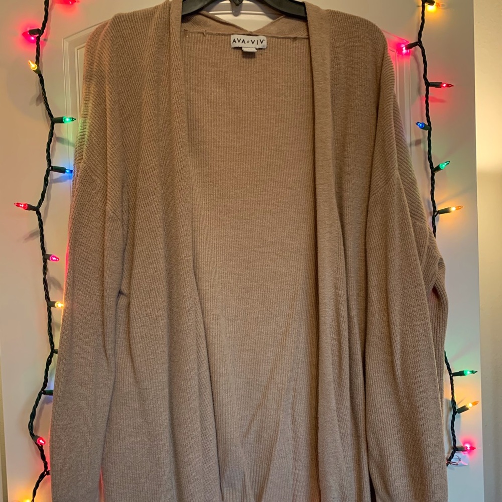Oversized Beige Lightweight Cardigan🤠